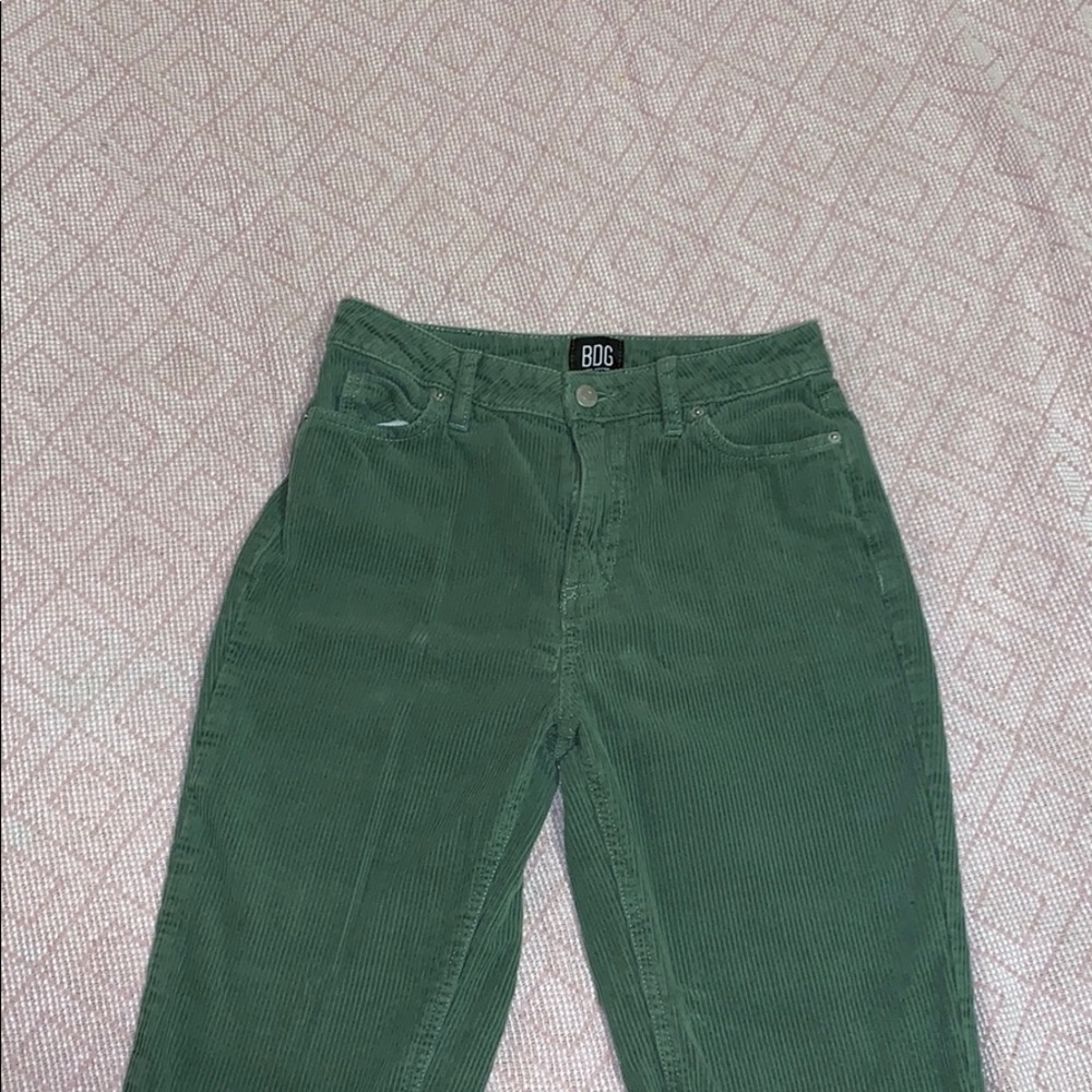 Urban outfitters green corduroy mom jeans